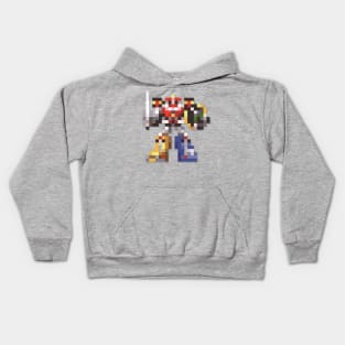 Dino Megazord low-res pixelart Kids Hoodie